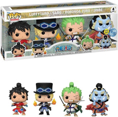 One Piece - 4 Pack Glow in the Dark Funko Pop - Freejstore